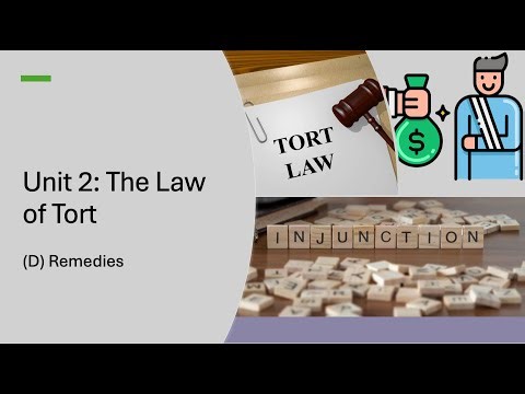 A-Level Law: The Law of Tort (D) Remedies