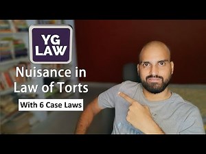Nuisance Explained with Case Laws- Law of Torts Video Lecture | Crash Course for CLAT PG
