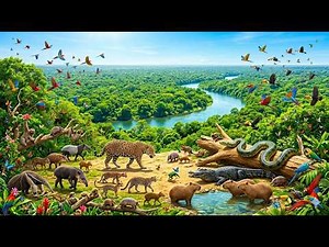 Amazon Rainforest 4K | Relaxing Walk Among Jungle Giants & Hidden Wildlife