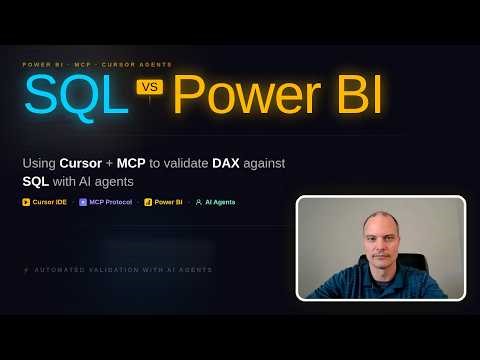 Using Cursor + MCP to Validate DAX Against SQL (End‑to‑End With AI Agents)