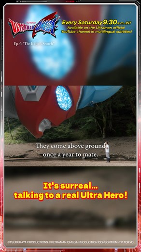 POV: You're talking to Ultraman🤩 Watch the latest episode of #UltramanOmega on YouTube! | Tsuburaya Productions - Ultraman Global