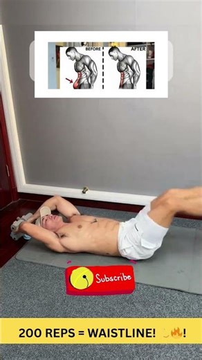 200 Daily Sit Ups = Tiny Waist! 🔥