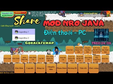 Ngọc Rồng Online - Share MOD NRO JAVA 214 full chức năng treo úp từ A-Z ( hỗ trợ thêm x2, x3 ).