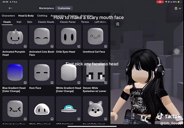 #CapCut #roblox #robloxfyp #avatarhack how to make a scary mouth face tut