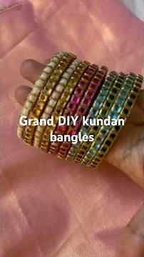 DIY kundan silk thread bangles !! #shorts #silkthreadbangles