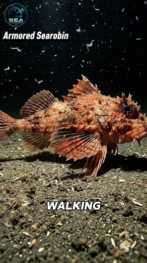 This Fish WALKS on Ocean Floor 😳🐟 | Armored Searobin #ArmoredSearobin #WeirdFish #shorts #reelsviral
