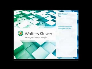 CCH Axcess™ Tax - Overview of Return Configuration Sets and Their Role