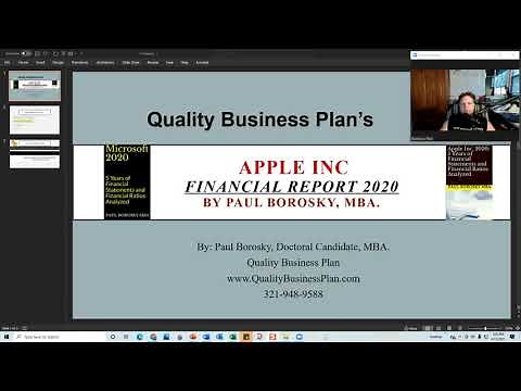 APPLE Financial Report 2020: Financial Statements and Financial Ratio Analysis by Paul Borosky, MBA.