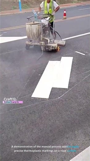 Applying Thermoplastic Road Markings