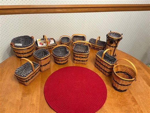 Longaberger “collector’s Club Miniature Baskets” (12 Pc Set) - Etsy