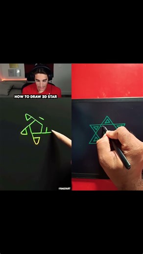 omg 3 D star drawing