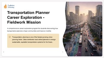 Transportation Planner Career Exploration | Fieldwork Mission PowerPoint Lesson