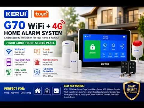 KERUI Tuya G70 WiFi + 4G Home Alarm System