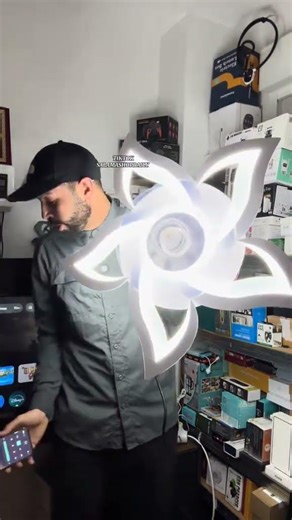 Luz de ventilador LED negra moderna con diseño de 5 puntas, 69 cm, 60...