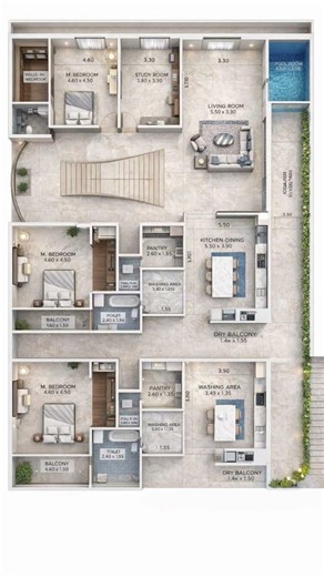50'X60' house plan |Architecture plan| 3bkh house plan with dimensions#home#buildingplans