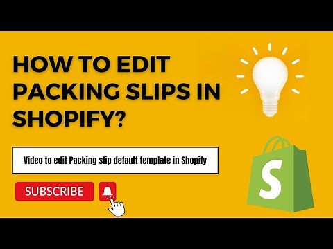 How to edit Packing Slip in Shopify? | Add image in Packing Slip template Shopify