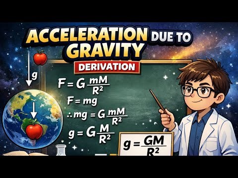 Acceleration due to gravity derivation | Full explanation