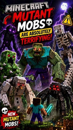 🔥 I Added Mutant Mobs to Minecraft… Biggest Mistake! ☠️ #shorts
