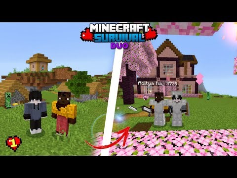 My crazy start in Minecraft Survival pe with my friend 🔥 | EP 1
