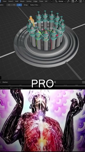 How to Arrange Objects in a Circular Path in Blender 3D | NOOB vs PRO #blendertips #blendertutorial
