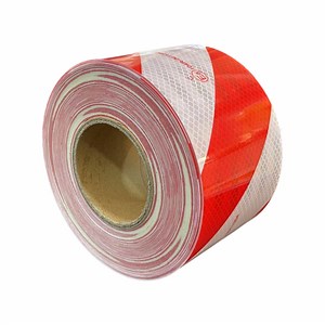 [Hot Item] 10cm Adhesive Prismatic Reflective Sheeting Red White CE Mark Conspicuity Tape