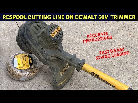 How to Restring DeWalt DCST970 60 Volt Flexvolt Cordless Weed Trimmer with a Quickload Head.