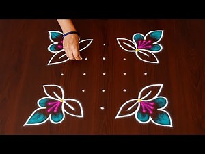 Diwali Rangoli Small: Border Muggulu Diya Kolam | Simple Rangoli Designs