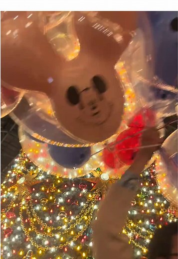 クリスマスのディズニーパレードを楽しむ