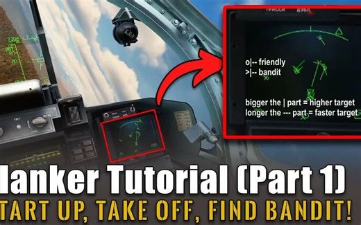 DCS世界侧卫教程：Su-27 J-11 Su-33 启动滑行起飞武器雷【双语】