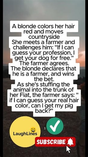 “The Blonde’s Clever Bet… Until the Farmer Outsmarts Her!😂” #funny #laugher #memes #jokes #hilarious