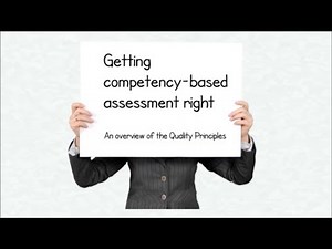 Getting Competency-based assessment right