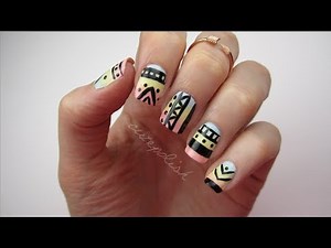 Easy Tribal Print Nails