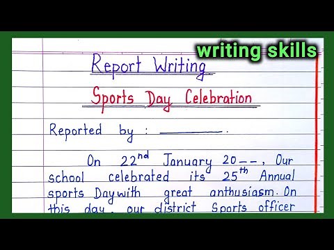 Report writing | sports day report writing in english |Annual sports day celebration report writing