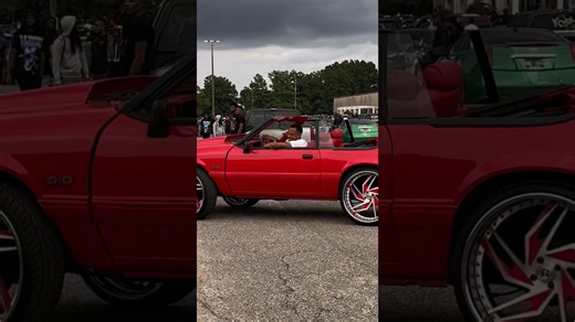 Candy Red 5.0 Ford Mustang Vert on 26’s Ruccis Ridin