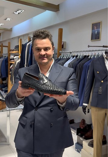 Moccasins en cuir tressé par Santoni - Élégance masculine