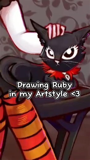 Drawing Ruby Gloom in my #Artstyle 🖤 #RubyGloom #Fanart #DigitalArt #DoomKitty #early2000s #art