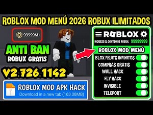 Roblox Apk Hack 2.735.1138 Mod Menu 2026 Robux infinitos Actualizado Android IOS Anti ban mediafire