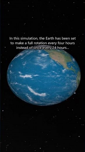 Earth's Rotation Speed Increased by 6x? 🌍😮 #spacesim