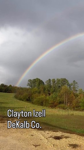Clayton Izell said this one went all the way across the sky AND was a double rainbow at its brightest point. | Jason Simpson