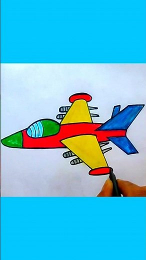 How to draw a fighter jet airplane step by step / #airforce #jet #airplane #short