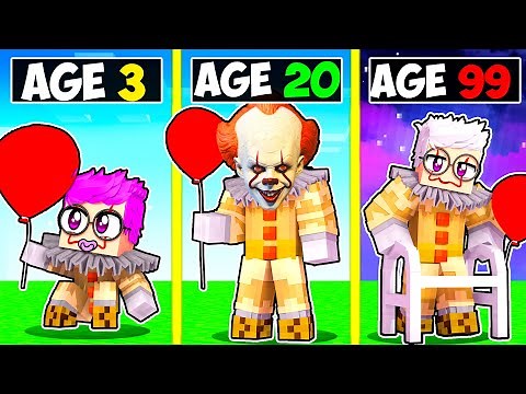 Surviving 99 YEARS As PENNYWISE In MINECRAFT! (CRAZY LANKYBOX STORY!)