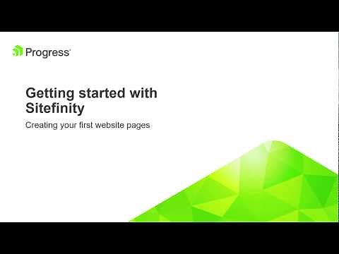 Getting Started With Sitefinity