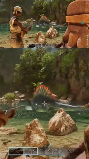 Taming a Spino #ark #arksurvival #arksurvivalascended #gaming #cloudgaming #gamingshorts #arkspino