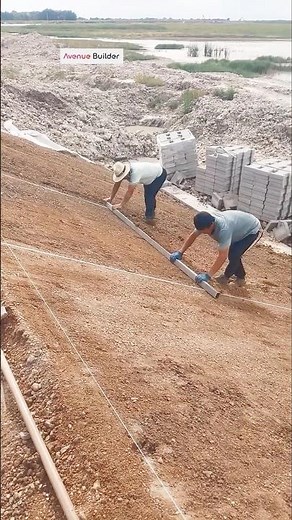 The process of dam construction | #skills #shorts