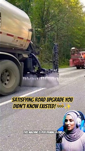 Road Repair Machine That Works Like Magic! 🚧✨ Chip Seal Explained #amazingmachinery #satisfying