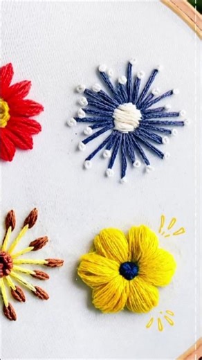 Beautiful Flower Embroidery Design 🌸 | Easy Hand Embroidery for Beginners | Step by Step Tutorial