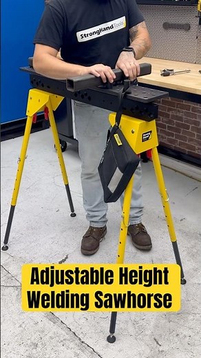 Portable Welding Sawhorse with Adjustable Legs #weldingtable #fabrication #newtools