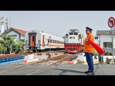 EMERGENCY BARRIER NOT CLOSING AT THE MOST CONgested CROSSING IN THE SIDOARJO AREA‼️Train at Gedan...