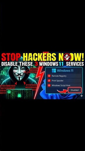 Stop Hackers NOW: Disable These 3 Windows Services! 🛑