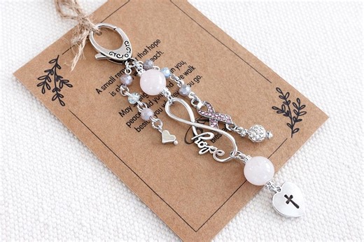 Pink Ribbon Charm | Breast Cancer Awareness Hope Survivor Support Gift - Etsy